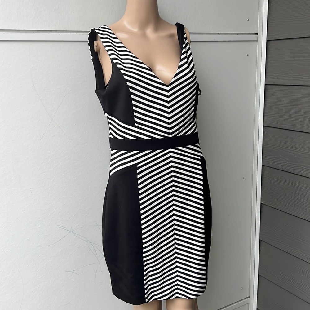Calvin Klein Striped Dress 10 Sleeveless